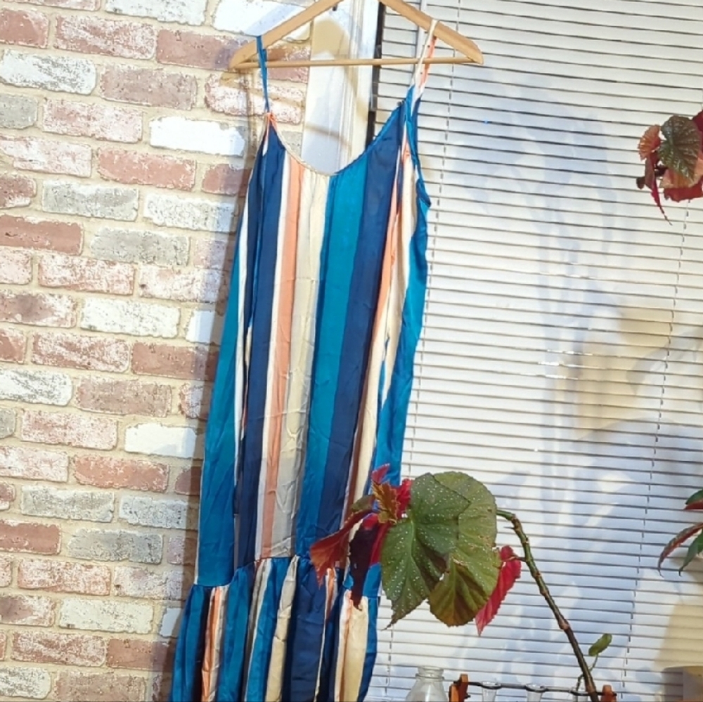 Striped Blue and White Dress